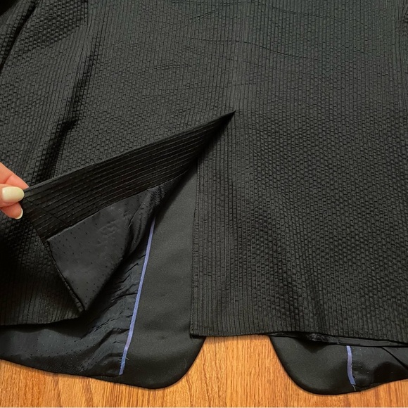 Versace two button single breasted black wool silk textured sports coat blazer - Picture 10 of 15